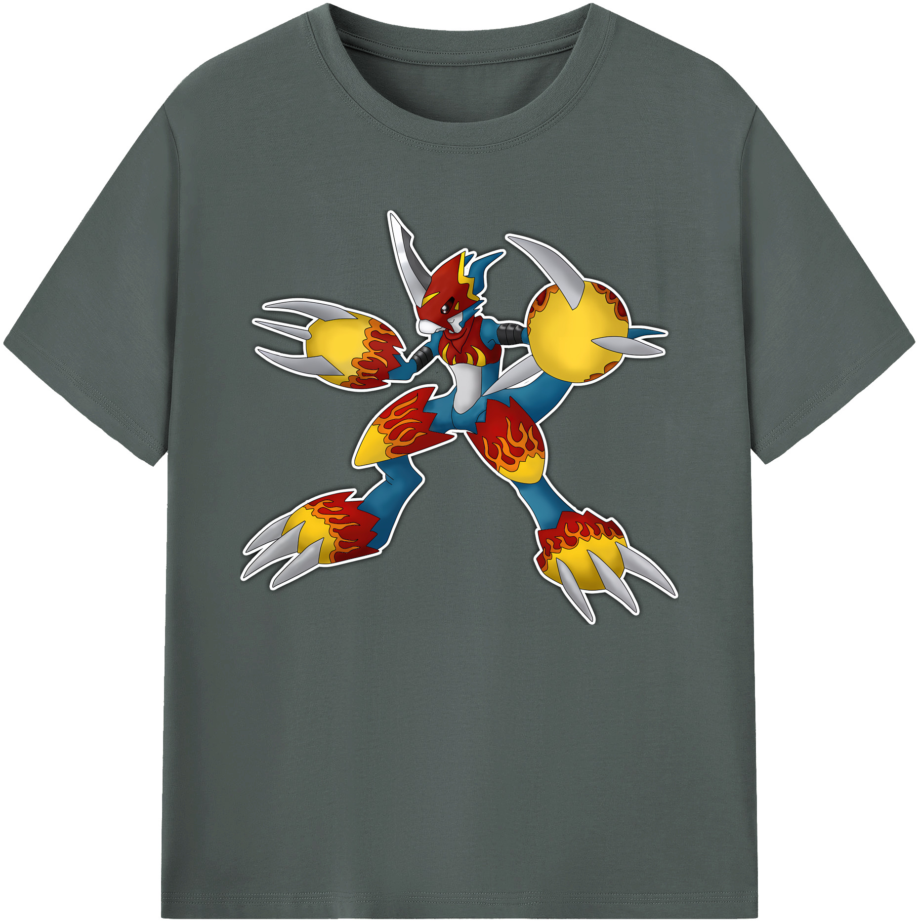 （画像用） Digimon デジタルモンスター/デジモン 綿100％ メンズ半袖Tシャツ｜肌触りやわらか＆通気性